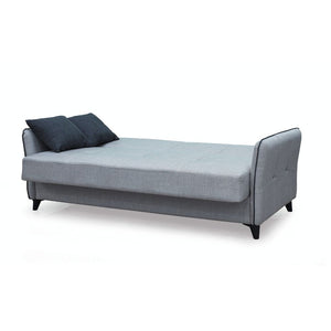 Divano letto contenitore grigio chiaro 210x94x80