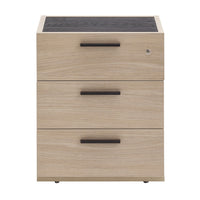 Cassettiera bassa con 3 cassetti e ruote H61xL50xP47