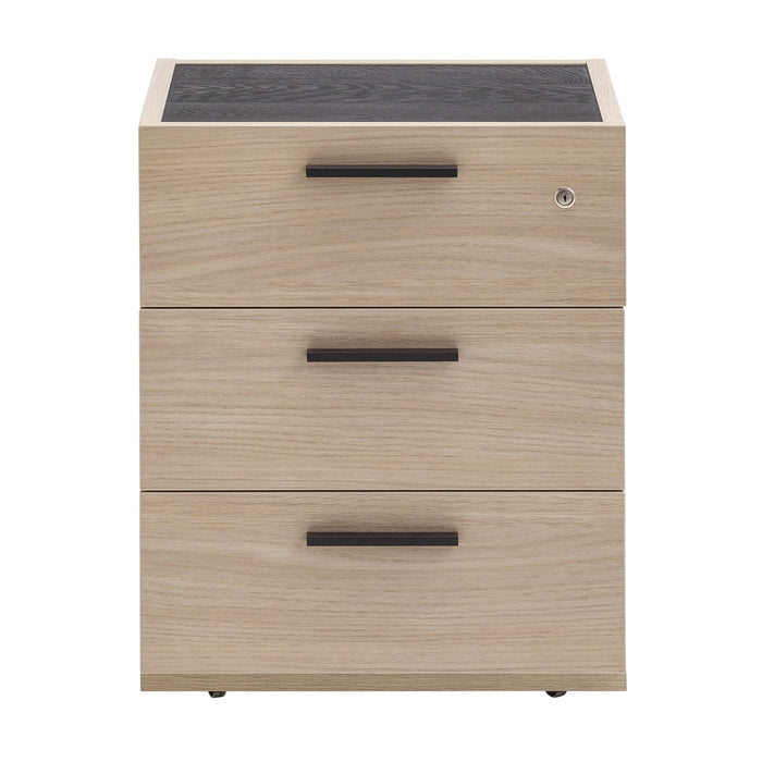 Cassettiera bassa con 3 cassetti e ruote H61xL50xP47