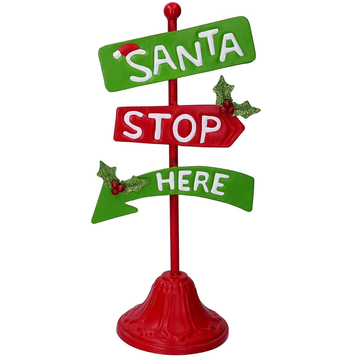 Cartello metallo babbo natale multicolor cm19x13,5h39,5