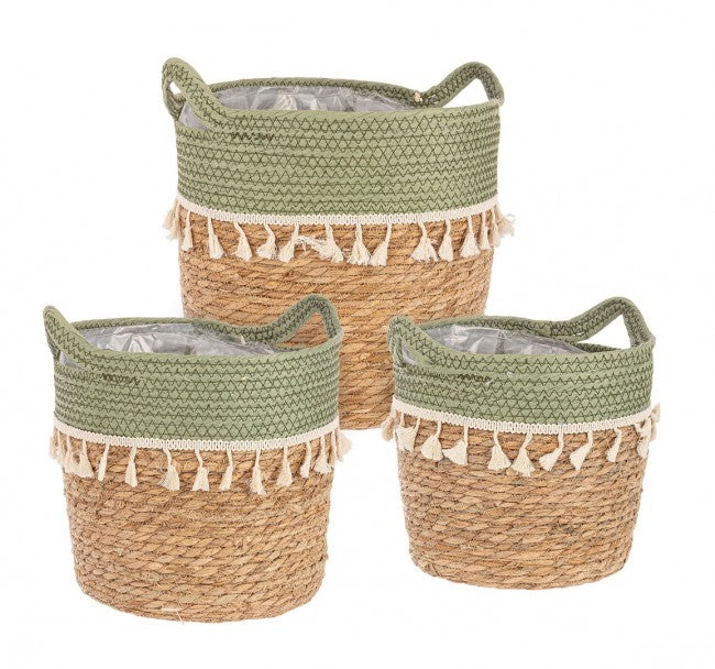3x Set3 Cesta 2M Bridget To Verde-Naturale