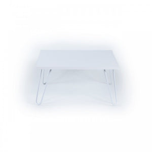 Tavolino per colazione letto bianco Con gambe pieghevoli cm 60 x 60 x 29 h EFFEZ
