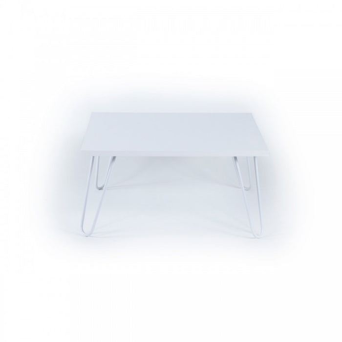 Tavolino per colazione letto bianco Con gambe pieghevoli cm 60 x 60 x 29 h EFFEZ