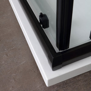 Box doccia 80x80x190 cm profilo nero opaco