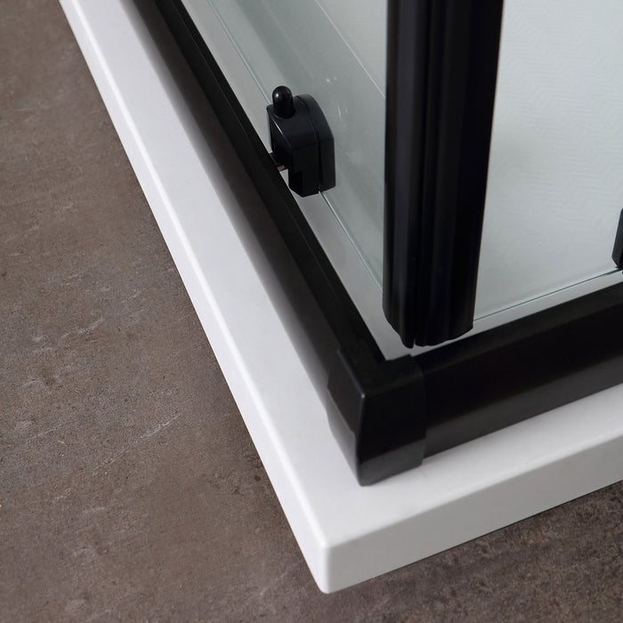 Box doccia 80x80x190 cm profilo nero opaco