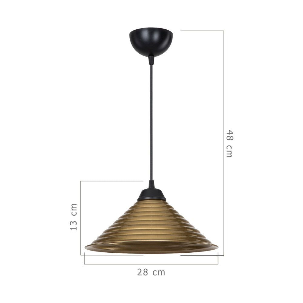 Lampada da soffitto Sava ASZ1619 con paralume in metallo bronzo H48xL28