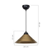 Lampada da soffitto Sava ASZ1619 con paralume in metallo bronzo H48xL28