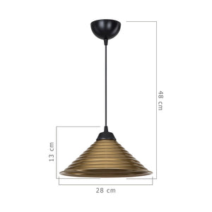 Lampada da soffitto Sava ASZ1619 con paralume in metallo bronzo H48xL28