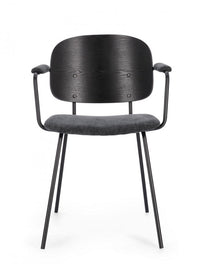 2x Sedia grigia scura 57x60x80 cm