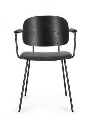 2x Sedia grigia scura 57x60x80 cm