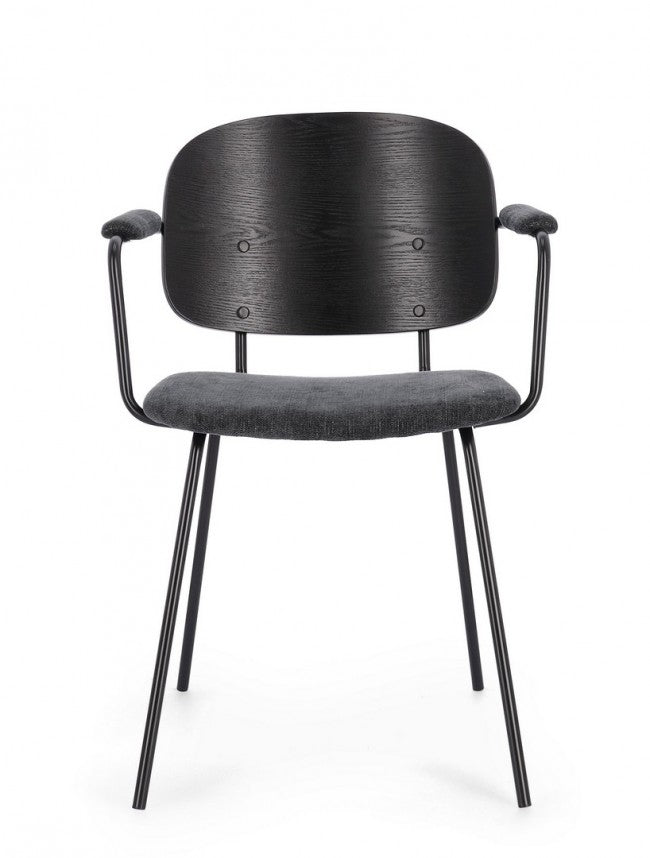 2x Sedia grigia scura 57x60x80 cm