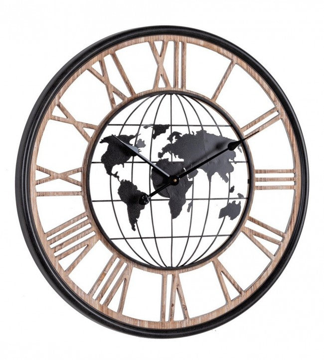 Orologio parete legno Ticking diametro 70 altezza cm 5