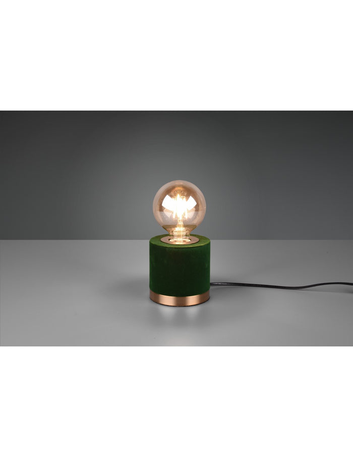 Piccola Lampada Tavolo Judy Velluto Verde Ø11 cm Trio Lighting
