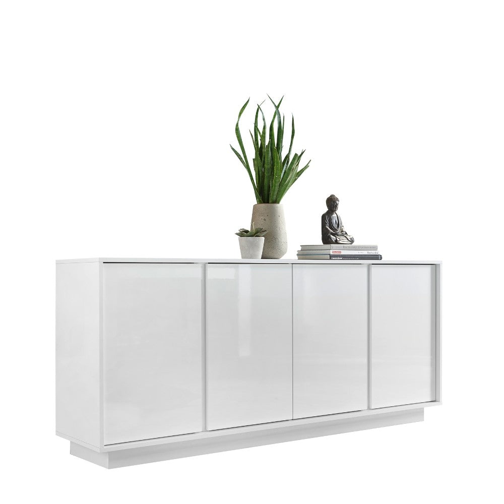 (2c) Madia bianca lucida 180x79x43 cm