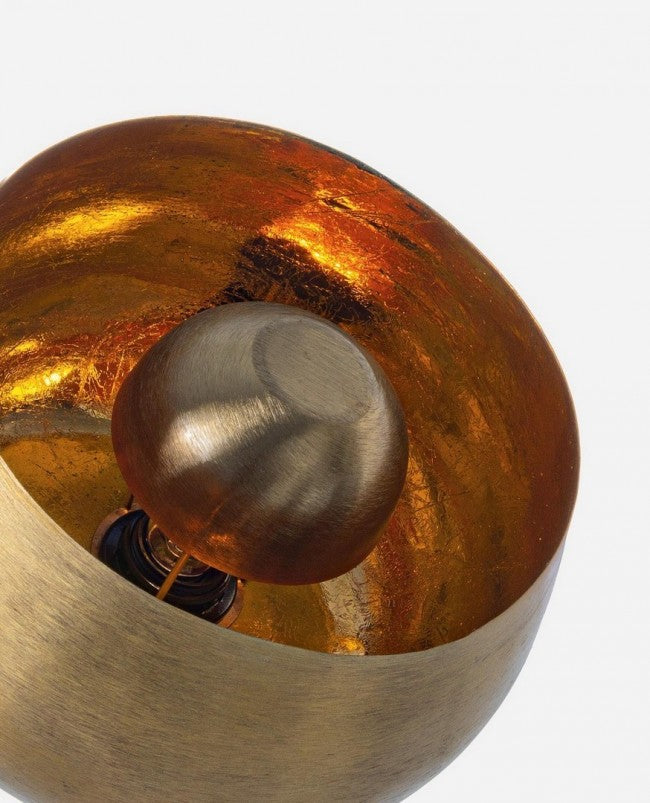 Lampada tavolo Ishan oro D.28x24.5h in metallo