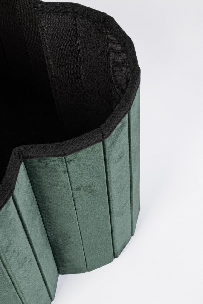 4x Pouf in velluto verde 40x40x40 h