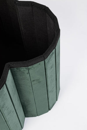 4x Pouf in velluto verde 40x40x40 h