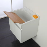 Lavatoio a sospensione a due ante Bianco 60x50x h61 cm