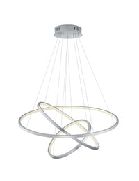 Sospensione Anelli Led 80w RGB Dimmerabile Aaron Nichel Trio Lighting