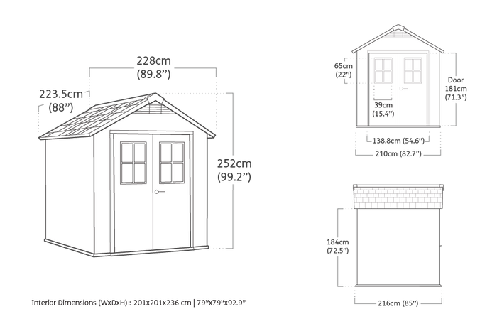 Casetta Da Giardino Newton 757 Evotech Keter