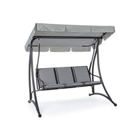 Dondolo in acciaio tre posti Antracite GRELY 190x120x h185 cm