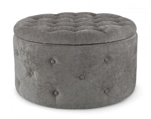 Pouf tondo D.70 x 40 h in tessuto