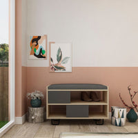 Panca scarpiera rovere 83.5x35.5x53.5 cm