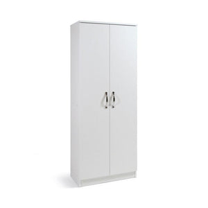 Armadio scarpiera bianco mobile due ante multiuso 6 ripiani cm182x71x38