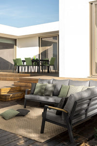 2x Cuscino esterno grigio 45x45