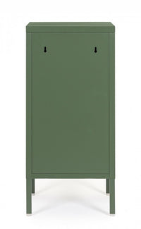 Comodino verde 40x35x76h in acciaio