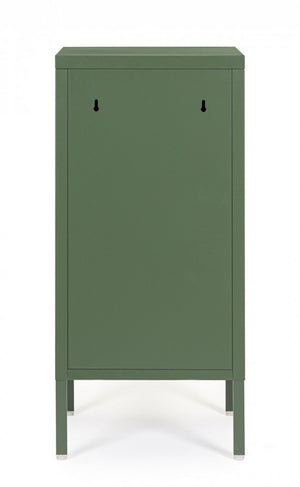 Comodino verde 40x35x76h in acciaio