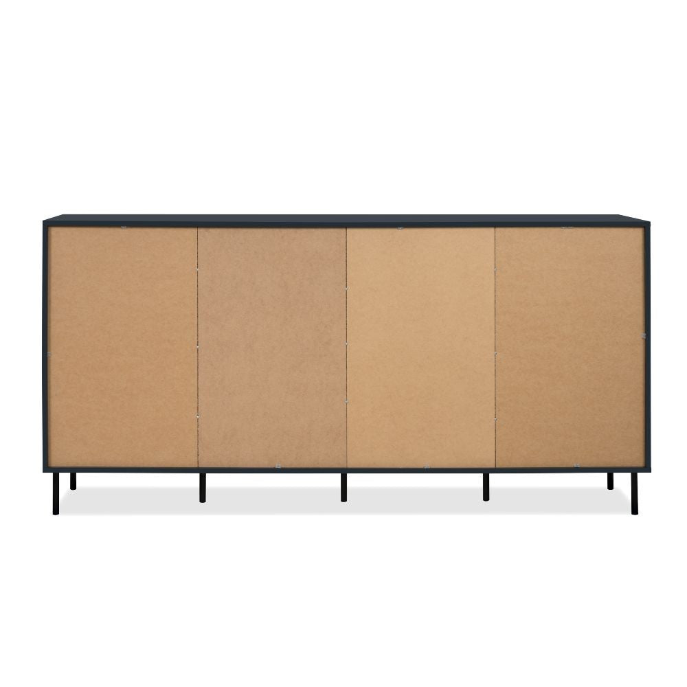 Credenza Caracas 51A con 4 ante e 4 ripiani colore navy blue H90xL180xP40