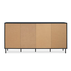 Credenza Caracas 51A con 4 ante e 4 ripiani colore navy blue H90xL180xP40