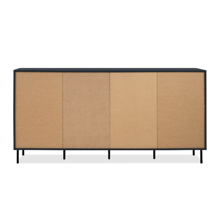 Credenza Caracas 51A con 4 ante e 4 ripiani colore navy blue H90xL180xP40