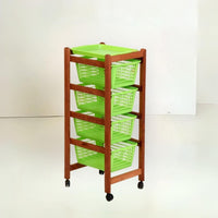 Carrello portafrutta ciliegio 81x38x32
