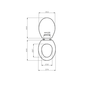 Sedile copri wc in MDF FSC compatibile Jolly