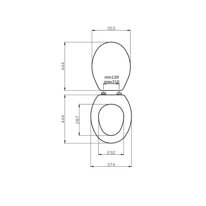 Sedile copri wc in MDF FSC compatibile Jolly