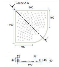 Piatto Doccia H6 Angolare In Ceramica Dianhydro