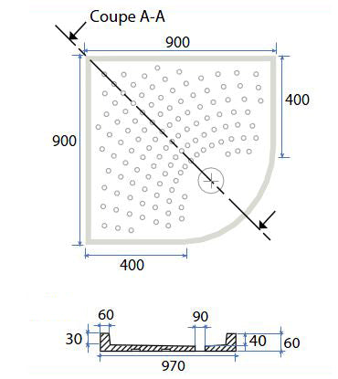 Piatto Doccia H6 Angolare In Ceramica Dianhydro