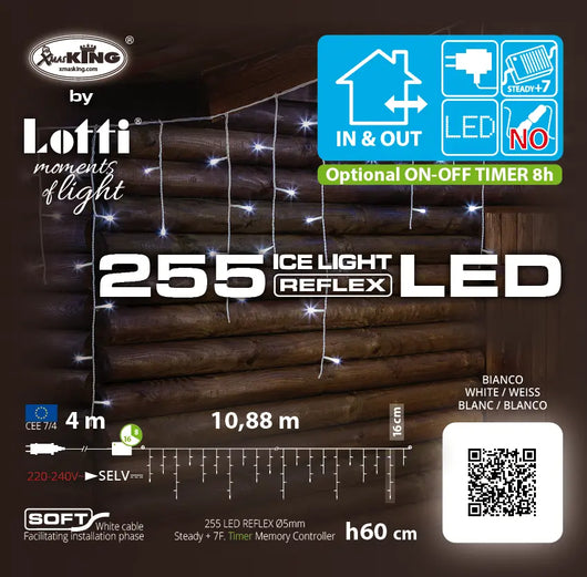 Ice Light WLED 255 LED 4m+10 88xH60 cm