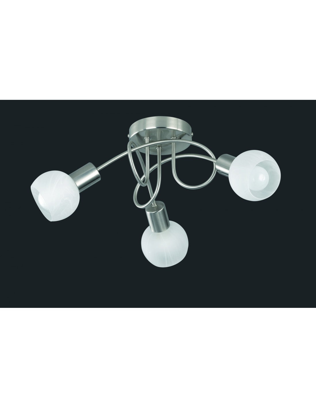 Faretto Da Soffitto Girandola 3 Led Antibes Nichel Trio Lighting
