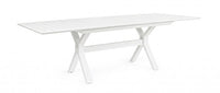 Tavolo allungabile giardino Kenyon bianco cm 180-240 x 100