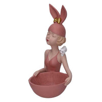 Donna resina svuotatasche viola cm 17x19h32