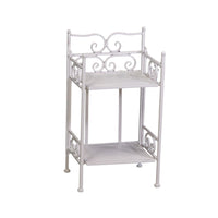 Scaffale metallo new jessica stretto 2 piani bianco brush cm 25x23h48