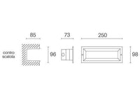 Incasso Aperto 12W Led 4000K  linea mask  grafite