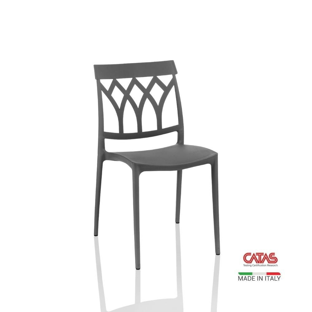 Sedia polipropilene grigio 46,4x53,9x84,5