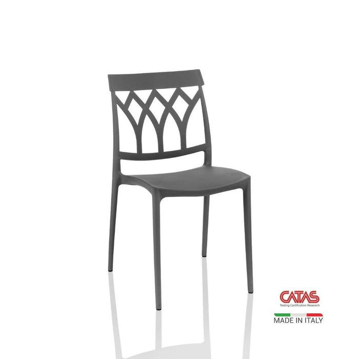 Sedia polipropilene grigio 46,4x53,9x84,5