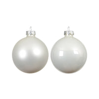 Box 6 Palline Vt luc/opa bianco neve d8cm