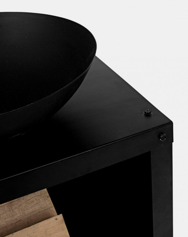 Braciere in acciaio 50x75h cm nero