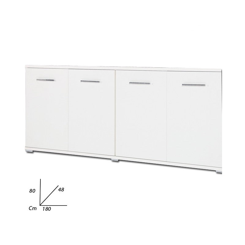 Mobile multiuso da soggiorno Bianco in legno nobilitato 180x80x45 cm